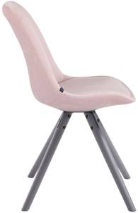 4er Set Stühle Toulouse Samt Rund Pink - Grau
