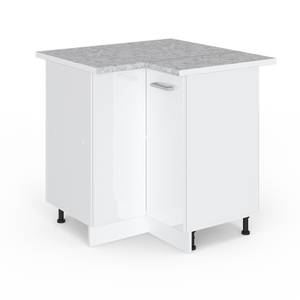 Eckschrank R-Line 29257 Hochglanz Weiß