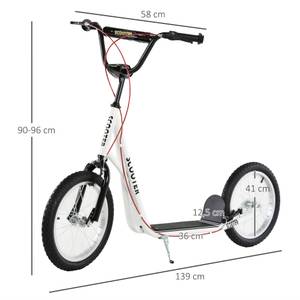 Kindertretroller 371-021WT Glas Weiß