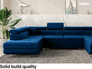 Ecksofa Carl U-Form Blau