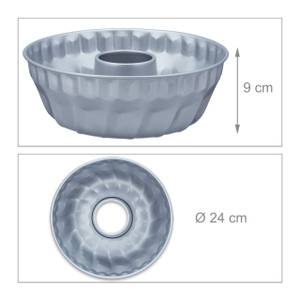 Gugelhupfform D: 25 cm Silber - Metall - 26 x 10 x 26 cm