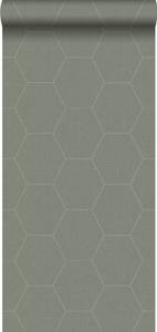 Tapete Wabenmuster 7263 Grau - Naturfaser - Textil - 53 x 1005 x 1005 cm