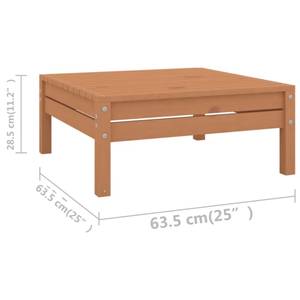 Garten-Lounge-Set Braun - Massivholz - Holzart/Dekor - 64 x 29 x 64 cm