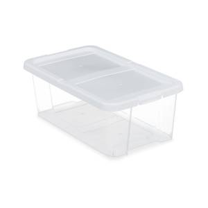 Schuhboxen Kunststoff 12er Set weiß Weiß - Kunststoff - 20 x 13 x 35 cm