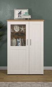 Vitrine Shade Blanc - En partie en bois massif - 95 x 140 x 38 cm