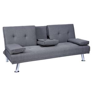 3er-Sofa F60 Anthrazit - Textil