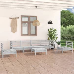 Garten-Lounge-Set Weiß - Massivholz - Holzart/Dekor - 64 x 29 x 64 cm