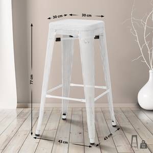 Tabouret de bar Fletcher Blanc