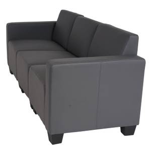 3-Sitzer Sofa Lyon Grau - Kunstleder - 193 x 76 x 72 cm