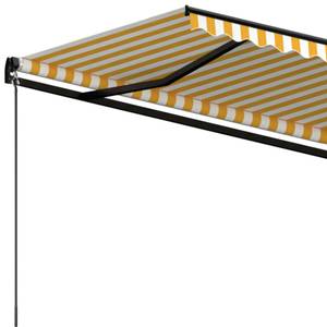 Auvent rétractable 3007204-2 Jaune - Métal - Textile - 350 x 1 x 450 cm