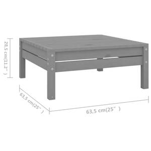 Mobilier de jardin (lot de 4) 3010500 Gris - Bois massif - Bois/Imitation - 64 x 29 x 64 cm