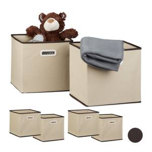 6 x Faltbox beige Beige - Cremeweiß