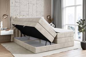 Boxspringbett BOXI8 KING Beige - Breite: 200 cm