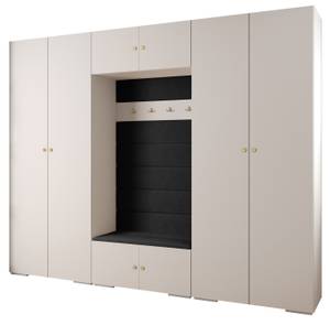 Garderobe Inova 2 Z9 Schwarz - Gold - Weiß - Gold