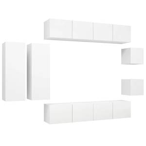 TV-Schrank 8er Set D324 Hochglanz Cremeweiß