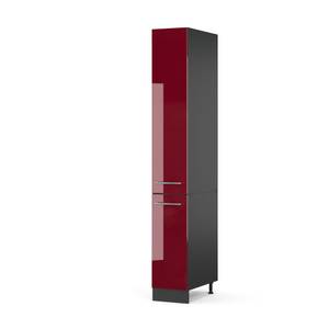 Meuble haute de cuisine Fame-Line 36475 Anthracite - Bordeaux brillant