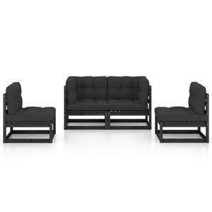 Salon de jardin (lot de 4) 3009891-2 Anthracite - Noir