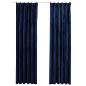 Rideau(lot de 2) 299473 Bleu nuit - Hauteur : 225 cm