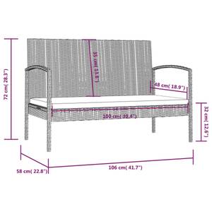 Garten-Lounge-Set (16-teilig) 3012365-2 Grau - Anzahl Teile im Set: 16