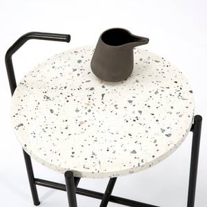 Table auxiliaire Yala Terrazzo Blanc - Pierre - 41 x 51 x 41 cm