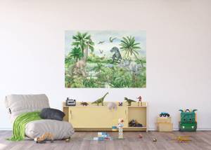 Poster Dinosaurier 601244 Grün - Naturfaser - Textil - 110 x 155 x 155 cm