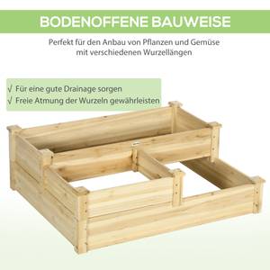 Gartenbeet 845-886V00ND Braun - Holzwerkstoff - Holzart/Dekor - 88 x 36 x 108 cm