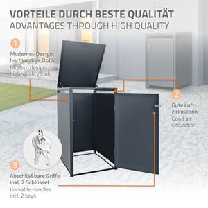 Mülltonnenbox für 1 Tonne Anthrazit