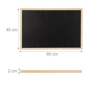 2 x Kreidetafel mit Holzrahmen 40x60 cm 60 x 40 cm
