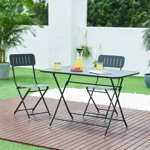 Table de jardin pliante Sande Noir - 70 x 110 cm