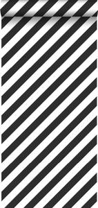papier peint à rayures 6860 Noir - Fibres naturelles - Textile - 53 x 1005 x 1005 cm