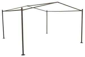 Gartenlaube CERTELI Grau - Metall - 400 x 257 x 400 cm