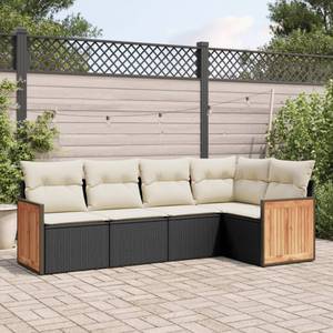 Gartensitzgruppe K4455(5-tlg) Schwarz - Massivholz - 69 x 62 x 62 cm