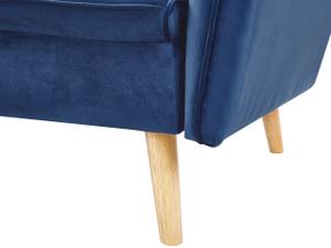 2-Sitzer Sofa BARDU Blau - Marineblau - Eiche Hell