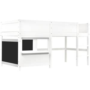 Kinder Etagenbett HBLT38 Weiß - Massivholz - 97 x 110 x 206 cm