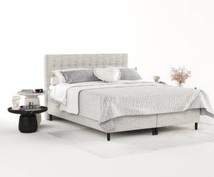 Boxspringbett Divine Grau - Breite: 140 cm