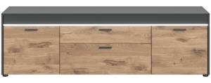 Sideboard Danio Grau - Holz teilmassiv - 185 x 57 x 40 cm
