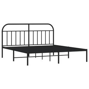 Bettgestell mit Kopfteil X856 Schwarz - Metall - 166 x 100 x 207 cm