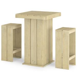 Garten Bar Set (3-teilig) 3096633 Braun - Massivholz - Holzart/Dekor - 75 x 100 x 75 cm