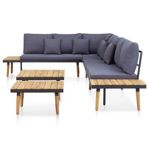 Garten-Lounge-Set (7-teilig) 3000841 Dunkelgrau - Grau