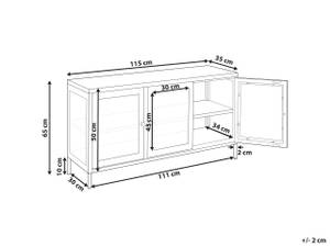 Buffet NEWPORT Blanc - Métal - 115 x 65 x 35 cm