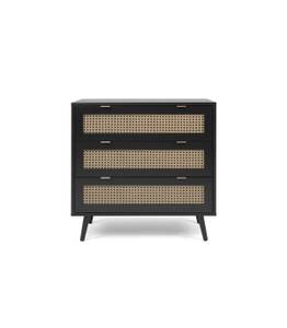 Commode Villa Noir - Bois manufacturé - 40 x 80 x 80 cm