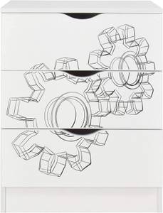 Weiße Kommode mit Schubladen ROMA Holzwerkstoff - 42 x 78 x 60 cm