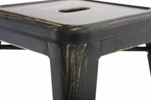 Tabouret bas Armin Lot de 4 Noir - Métal - 40 x 46 x 40 cm