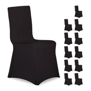 Lot de 12 housses de chaise Noir