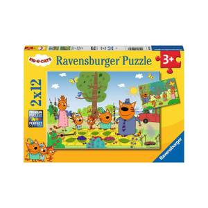 Puzzle Kid E Cats 2x12 Teile Papier - 20 x 4 x 28 cm