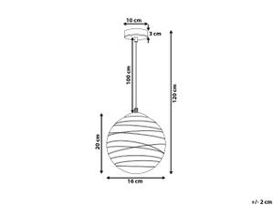 Lampe suspension MIRNA Doré - Translucide