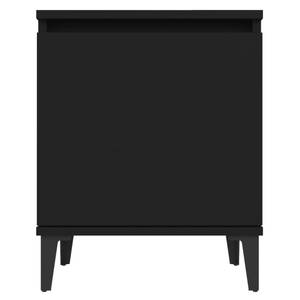 Nachttische 3008886_2 Schwarz - Holzwerkstoff - Metall - 40 x 50 x 30 cm