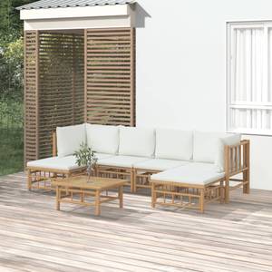 Salon de jardin 3028492-15 (lot de 7) Marron - Blanc crème - Blanc