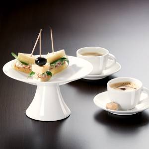 Servierschale A Table petit déjeuner Weiß - Porzellan - 2 x 9 x 15 cm