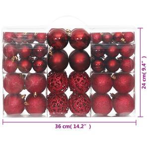 Boules de noël (lot de 100) 295555 Rouge rubis